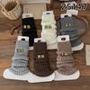 Boots Still Cotton Socks Cover Vertical Strip Small Luo Kou Basic Stacking Socks Knitted Wool Babes Warm Calf Socks