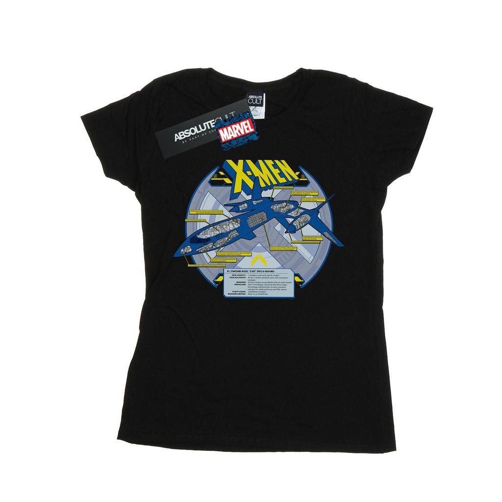 Marvel Womens/Ladies X-Men X-Jet Breakdown Cotton T-Shirt