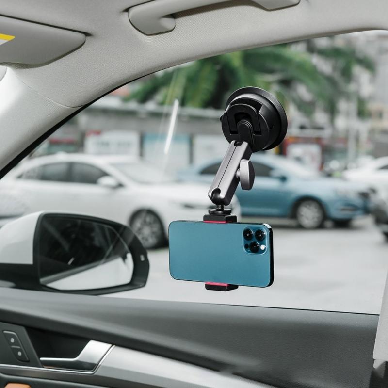 Aluminiumlegierung Autohalterung Saugfuß Autohalterung Kompatibel für Actionkamera Bequemes Tragen auf Reisen