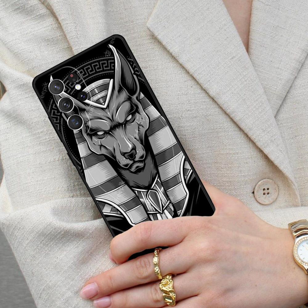 Egypt Nefertiti Anubis Cell Phone Case for Samsung Galaxy S26 Ultra S25 S24 S23 S22 S21 S20 Note10 Cover