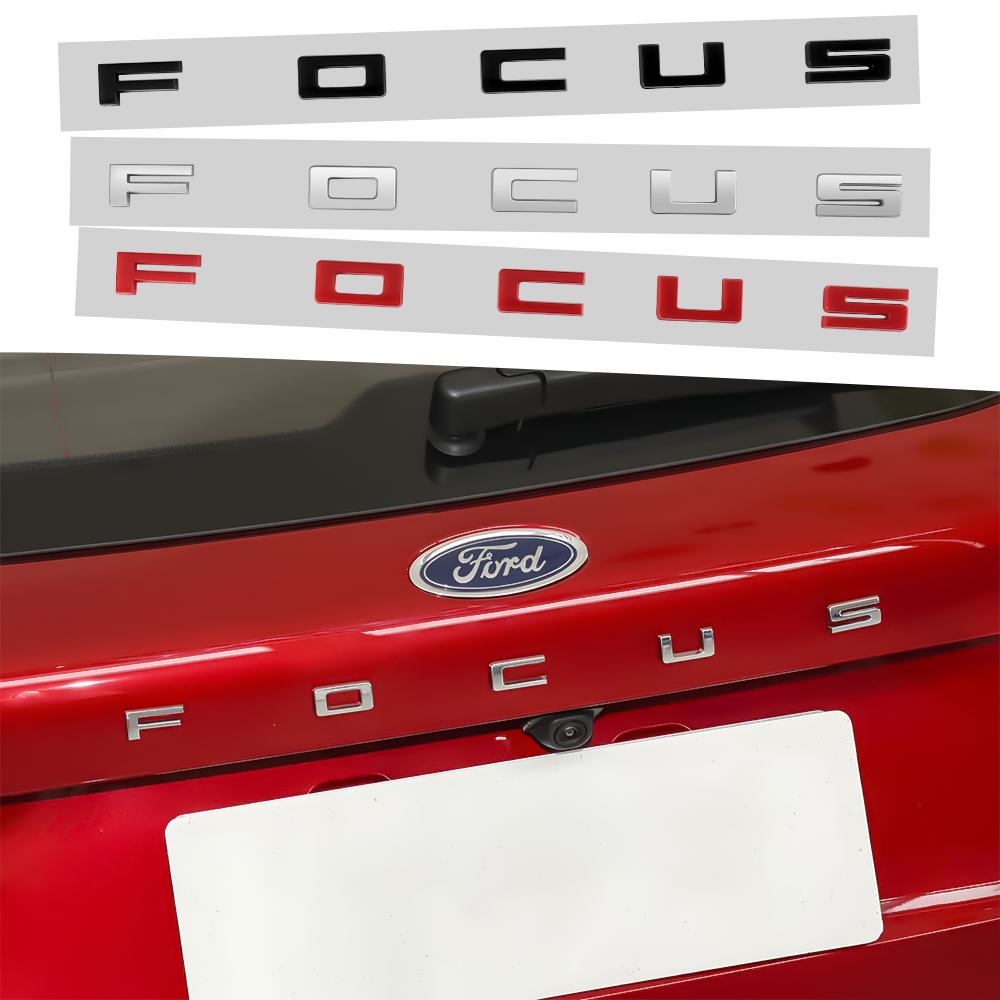 AAANM1 3D ABS Car Trunk Focus Letter Badge Sticker Decoration Accessories Auto Styling For Ford Mk4 Fiesta Kuga Explorer Mk7 Mustang St