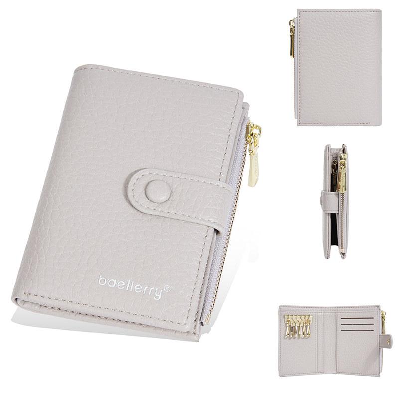 Baellerry Women Short Wallets Fashion Design Key Chain Purse Artificial Leather Coin Purses Card Holder