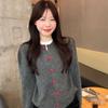 25 Year New Heart-shaped Button Sweater Cardigan Jacket for Women's Season Sweet and Spicy Lazy Style Niche Design Knitted Top