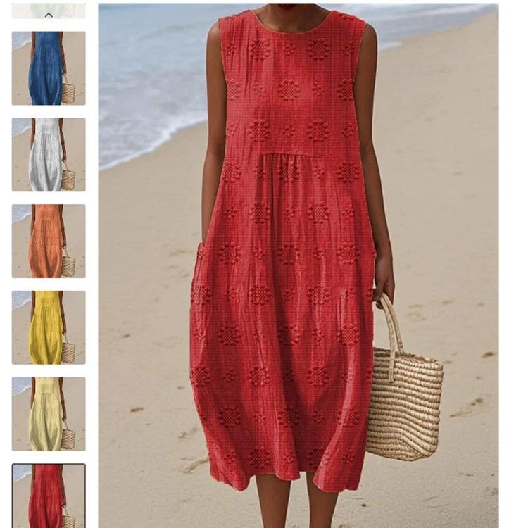 2025 Women's Autumn Solid Color Casual Dress – Customizable Print Option Available