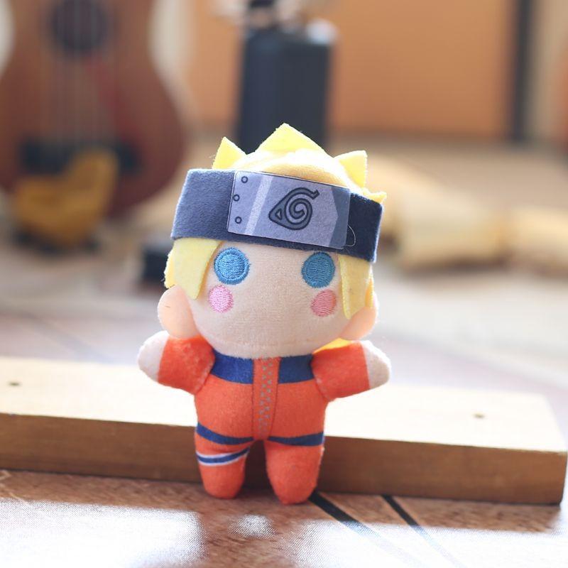 Plush Naruto Short Stuffed Doll Keychain Sasuke Kakashi Character For Fans Decor