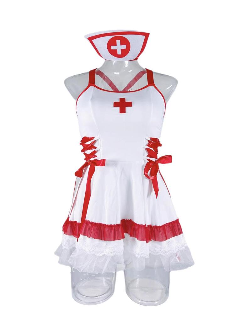 European and American Erotic Nurse Lingerie Uniform – Pure Desire Sexy Costume for Halloween