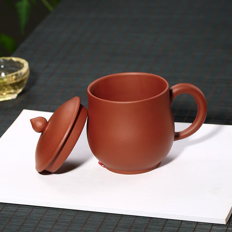 TLAKEHO Yixing Zisha Purple Clay Tea Cup with Lid