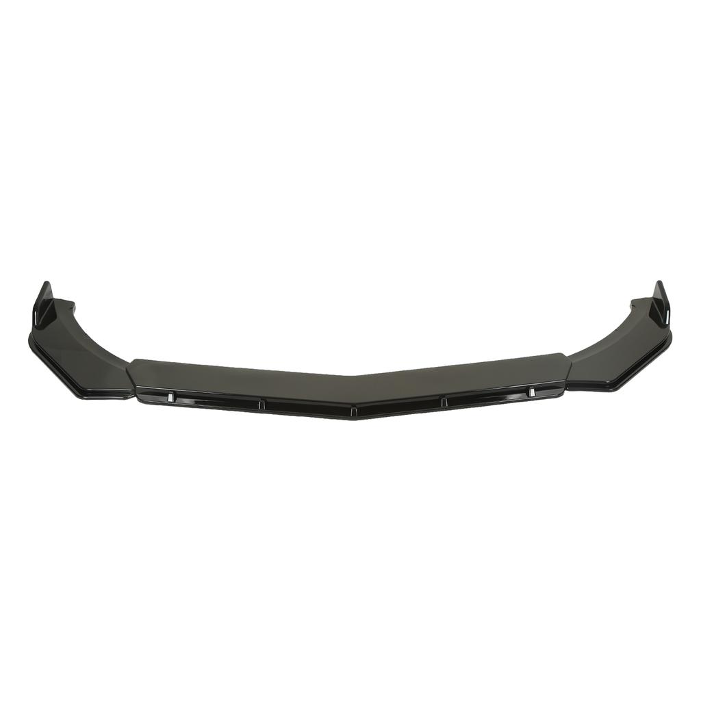 3PCS Front Bumper Lip Chin Spoiler Black Flexible Adjustment Universal Scratch Resistant for Car