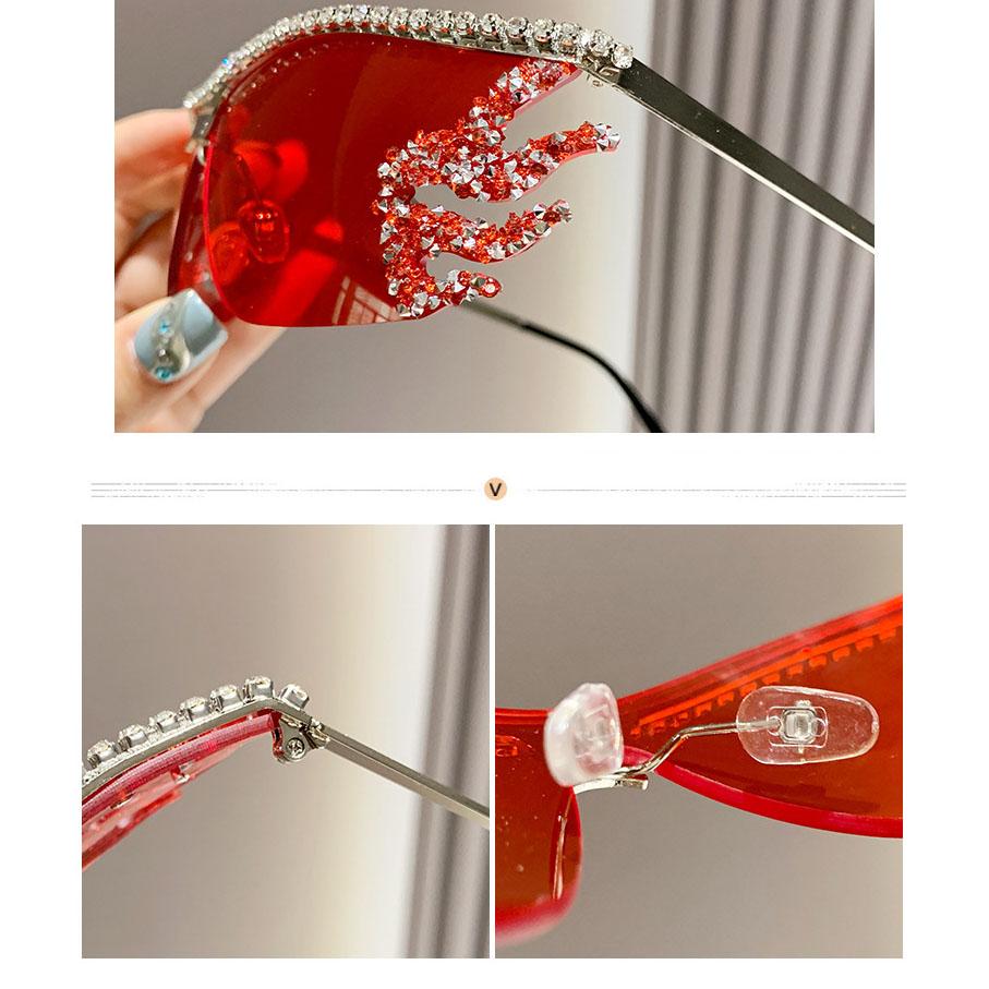 Retro y2k Diamond Sunglasses Women For Female Popular Luxury Brand Designer Rimless Sun Glasses Metal Punk Crystal Shade UV400