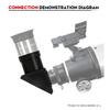Datyson 0.965" To 1.25" 90° Diagonal Adapter Telescope Accessory for Stargazing