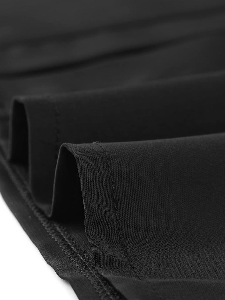 Allegra K Sleeveless Chiffon Tank Size L Women's V-Neck Top, Black,