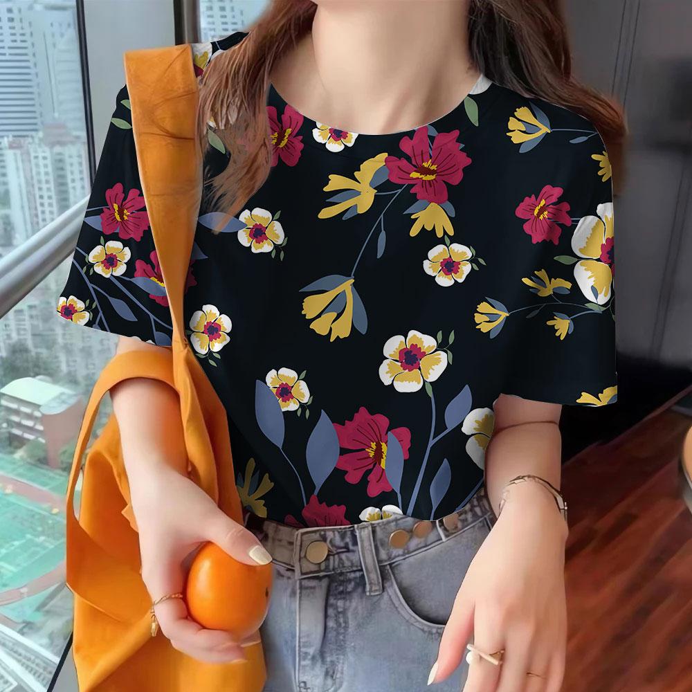 

Женская одежда, свободная футболка с круглым вырезом, летняя дышащая повседневная удобная футболка с короткими рукавами, женская стильная элегантная футболка XXXL