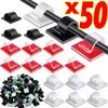 50 Stück Selbstklebende Außenkabelclips Lichtclip Dekoration Kabelmanagementklemmen Kabel für Lichterkette Auto, Büro und Zuhause