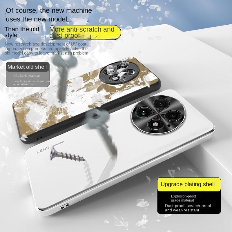 For OnePlus 13 Case Hard AG Matte Plating Lens Protective Back Cover Cases For OnePlus 13T 13R 12 12R 11R Full Cover Phone Shell