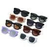 Retro Square Sunglasses Trendy Men'S Large Frame Driving Sunglasses Women'S Simple Wind Shading Glasses