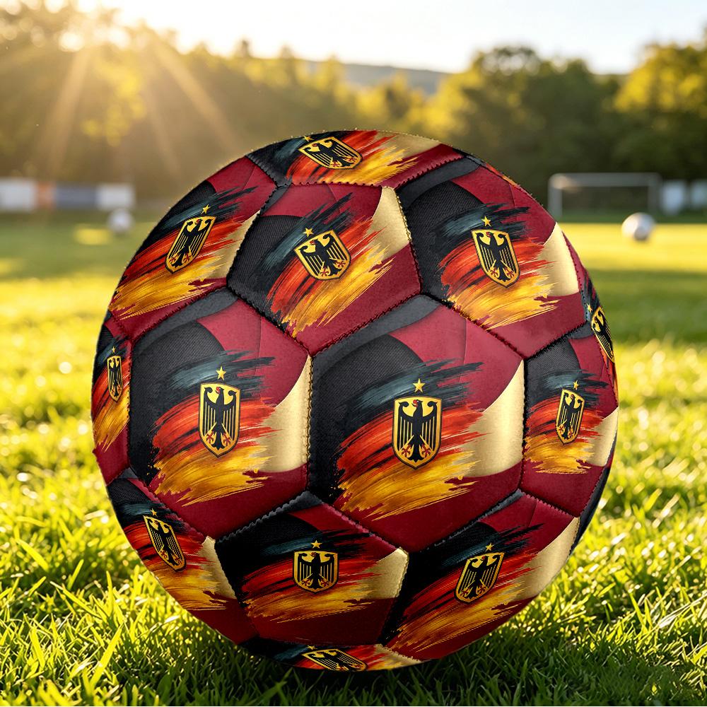 Germany Football Printed Size 5 Soccer Ball Wear Resistant Standard Adult Training Football Fan Gift for Indoor Outdoor Match Sports