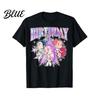 Solid Color Women Tops Tee Shirt Round Neck Short Sleeve Cartoon Anime Pattern Relaxed Fit Ladies T-shirt Loose Breathable Casual Blouse Daily Wear