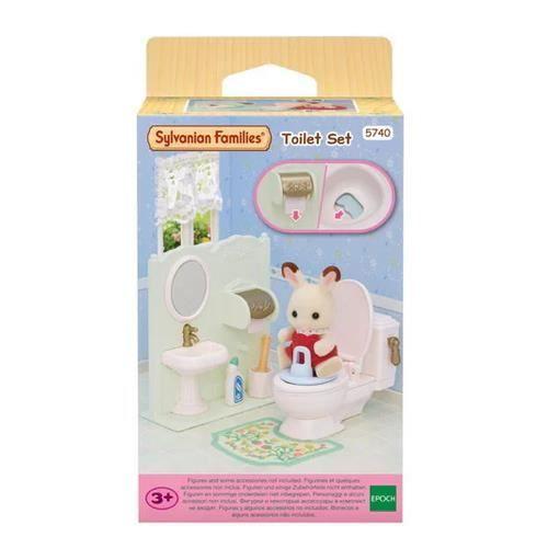 Jouet - SYLVANIAN FAMILIES - 5740 Les Toilettes - Toilettes Avec Chasse D'eau Et Accessoires