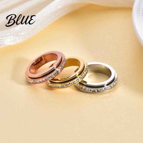 Anxiety Rings for Women Rotating Men Titanium Steel Fidget Ring
