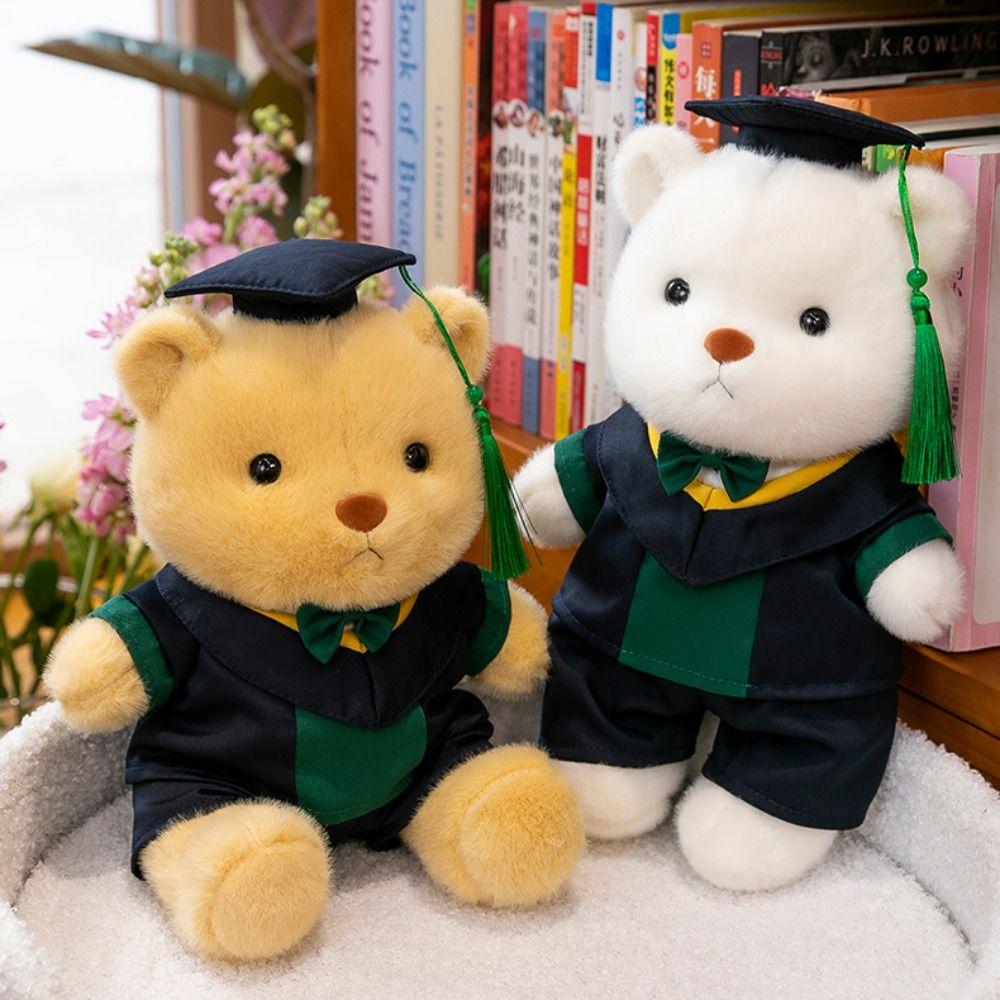 Removable Outerwear Doctor Cap Graduation Bear Doll Sitting Bear Plush Doll  Party Favors