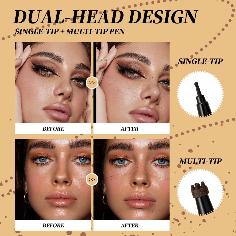 1PC Dual Headed Freckle Pen Waterproof, Sweat Proof, Anti Smudging, Quick Drying, Long-Lasting, Natural Makeup Look
