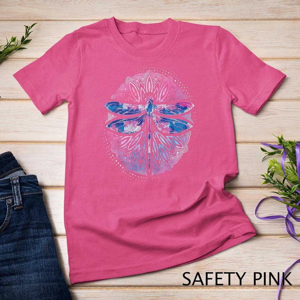 Dragonfly Yoga Meditation Prana Sacred Geometry Mandala T-Shirt Unisex T-shirt 8 4XL