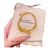 Brushed Finish Coin Pendant Bracelet Gold Color Chinese Style Bracelet Gourd Bracelet  For Women