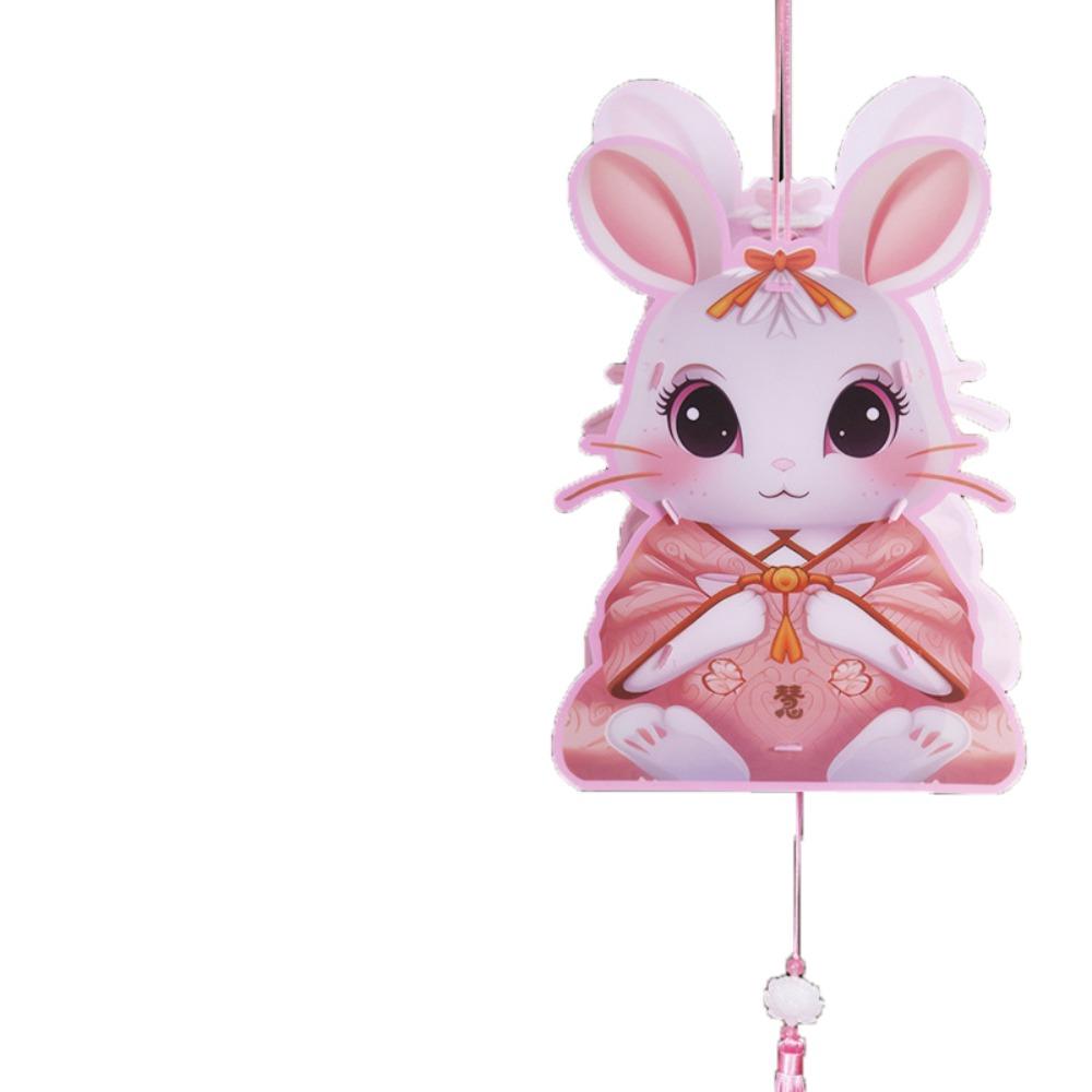 Cute Festival Lantern Material Kits DIY Craft Cartoon Rabbit Lamps  Women