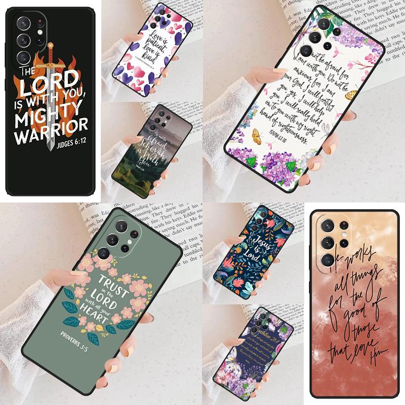 Bible Verse SOFT Cell Phone Case for Samsung Galaxy S26 Ultra S25 S24 S23 S22 S21 S20 Note10 Cover