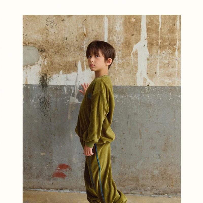  Olivan  Embroidered Piping Top And Bottom  Green 