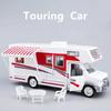 LYZRC New 1:32 Diecast & Toy Recreational Vehicles RV Alloy Car Model Collectibles Camper Van Motorhome Touring Sound Light Car Toys Gifts