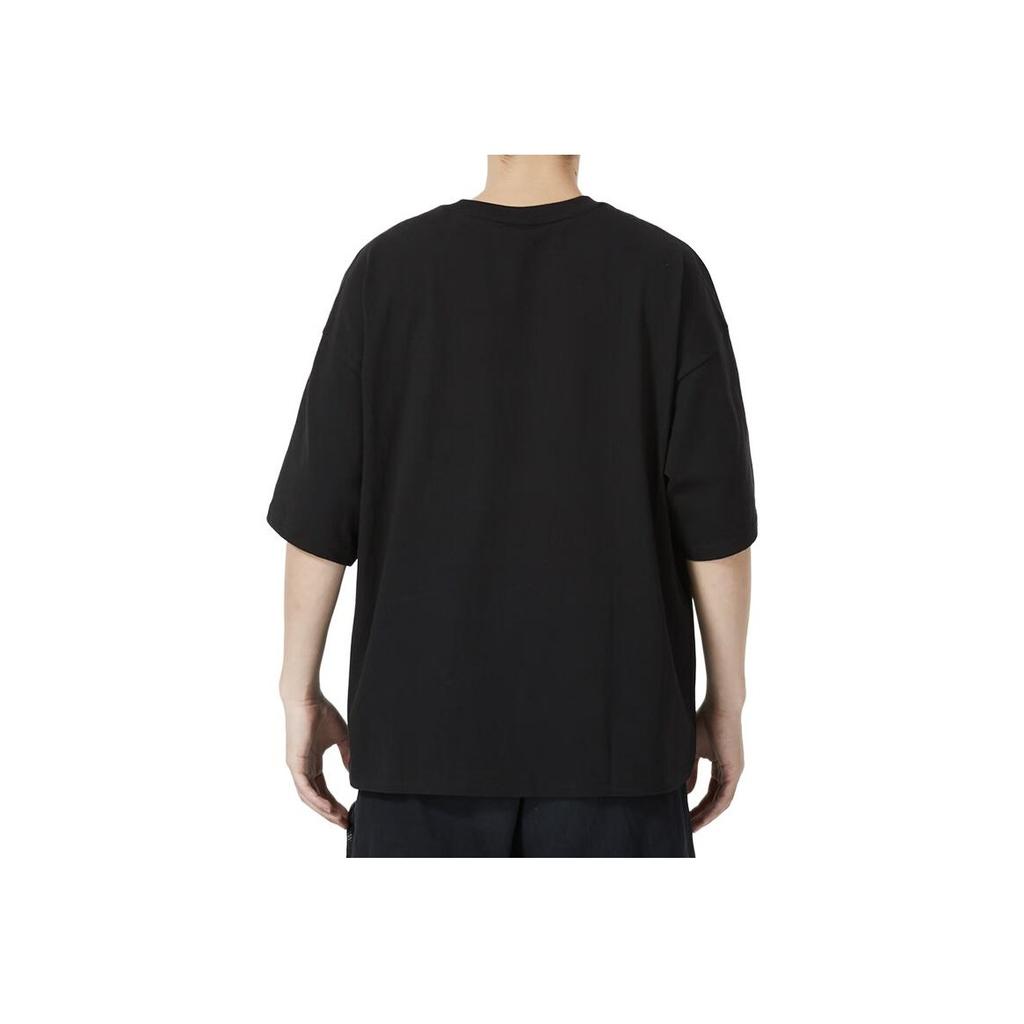 Puma Camiseta Casual de Manga Curta e Gola Redonda Respirável com Estampa de Logotipo Masculina Tops Preto 624677-01