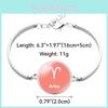 Stylish Zodiac Constellation Alloy Bracelet Unisex Fashionable Simple Design Jewelry