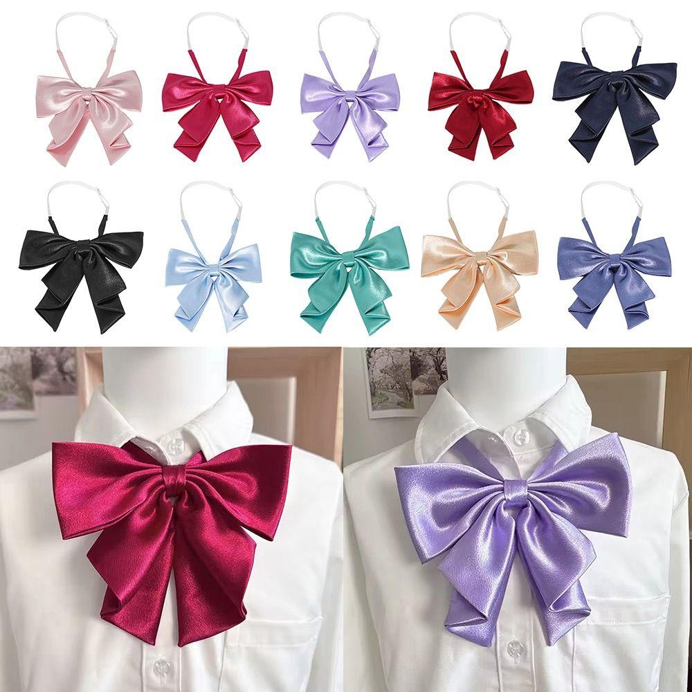 Fashion Uniform Sailor Suit Collar Bowknot Oversized Swallowtail Bowknot  For Women College Girls
