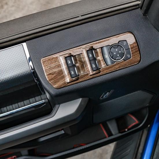 4X Inner Window Lift Switch Button Panel Frame Cover Trim For Ford F150 2015-20