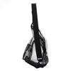 Clear Sling Bag PVC Transparent Chest Bag Comfortable Travel Cross Shoulder Backpack Black