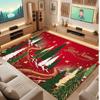 Mushroom Forest Theme Crystal Velvet Floor Rug Personalized Custom Name Text Warm Carpet Home Decoration
