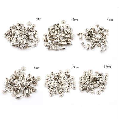 20Pcs Neue Nickel Bindung Chicago Schrauben Nagel Nieten Album Handwerk 5X6Mm Nützlich