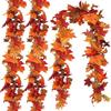 Flexible Autumn Leaf Garland Layered Leaf Clusters Faux Maple Vine Fall Leaf Vine  Wedding Decor