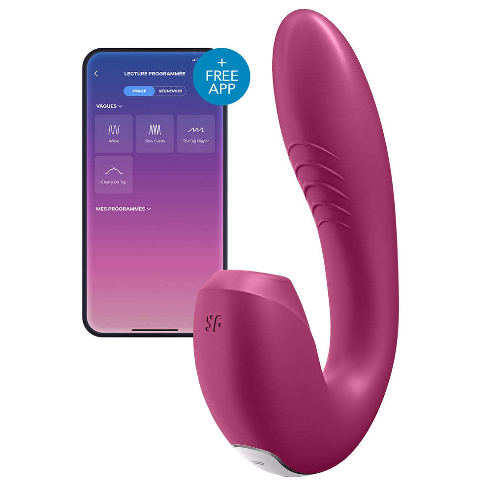 Satisfyer Sunray Connected Clitoral Stimulator Raspberry - Satisfyer - Suction Stimulators
