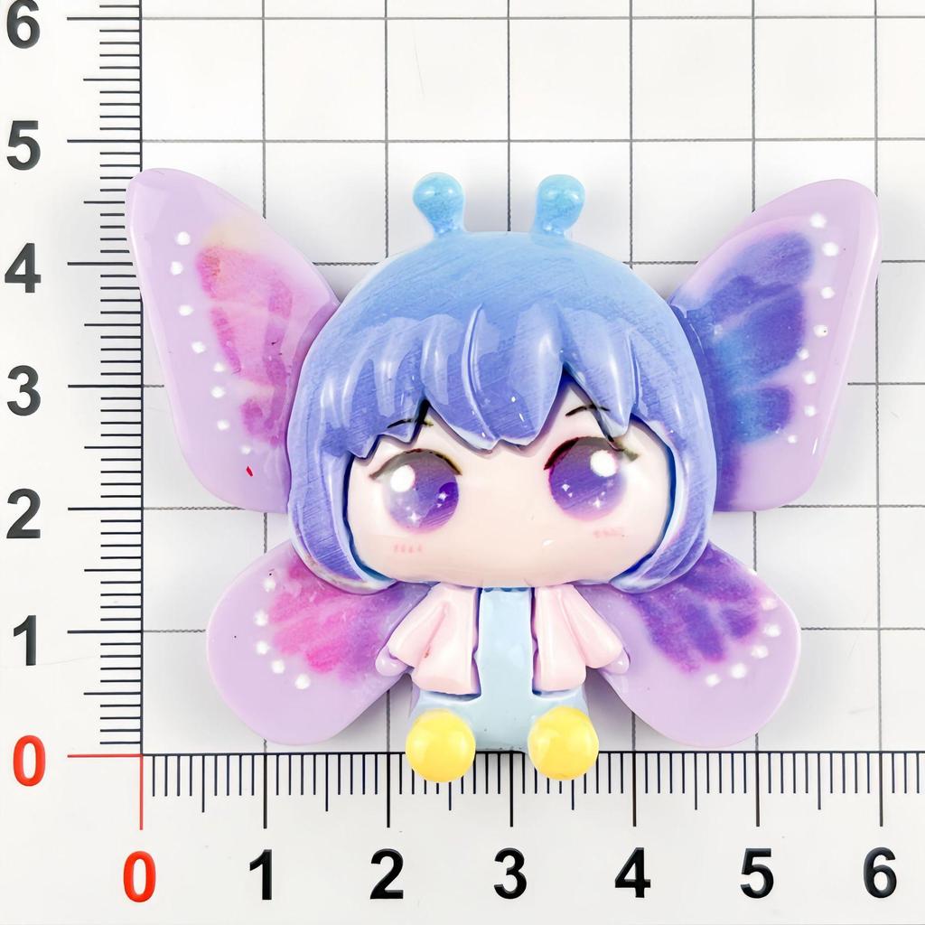 Cartoon Elf Girl Resin Accessories: DIY Phone Case, Hair Clip, Shoe Buckle, Bag Ornament