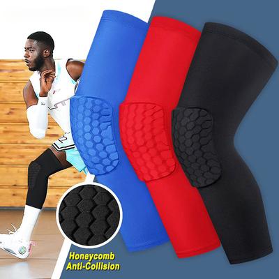 Genouillère de basketball 1 pièce, manchon, orthèse de genouillère alvéolée, genouillère élastique, équipement de protection avec support rotulien en mousse, support pour le volleyball