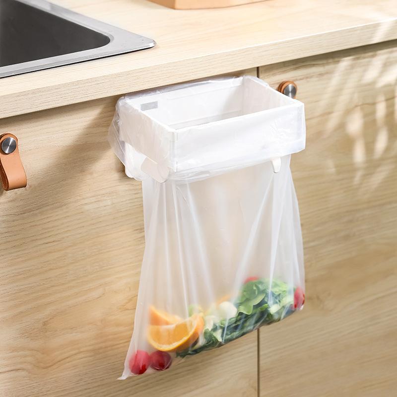 Magnetic Attraction Hanging Trash Bag Holder Foldable Garbage Bag Hanging Rack Home Kitchen Bathroom Portable Storage Rack
