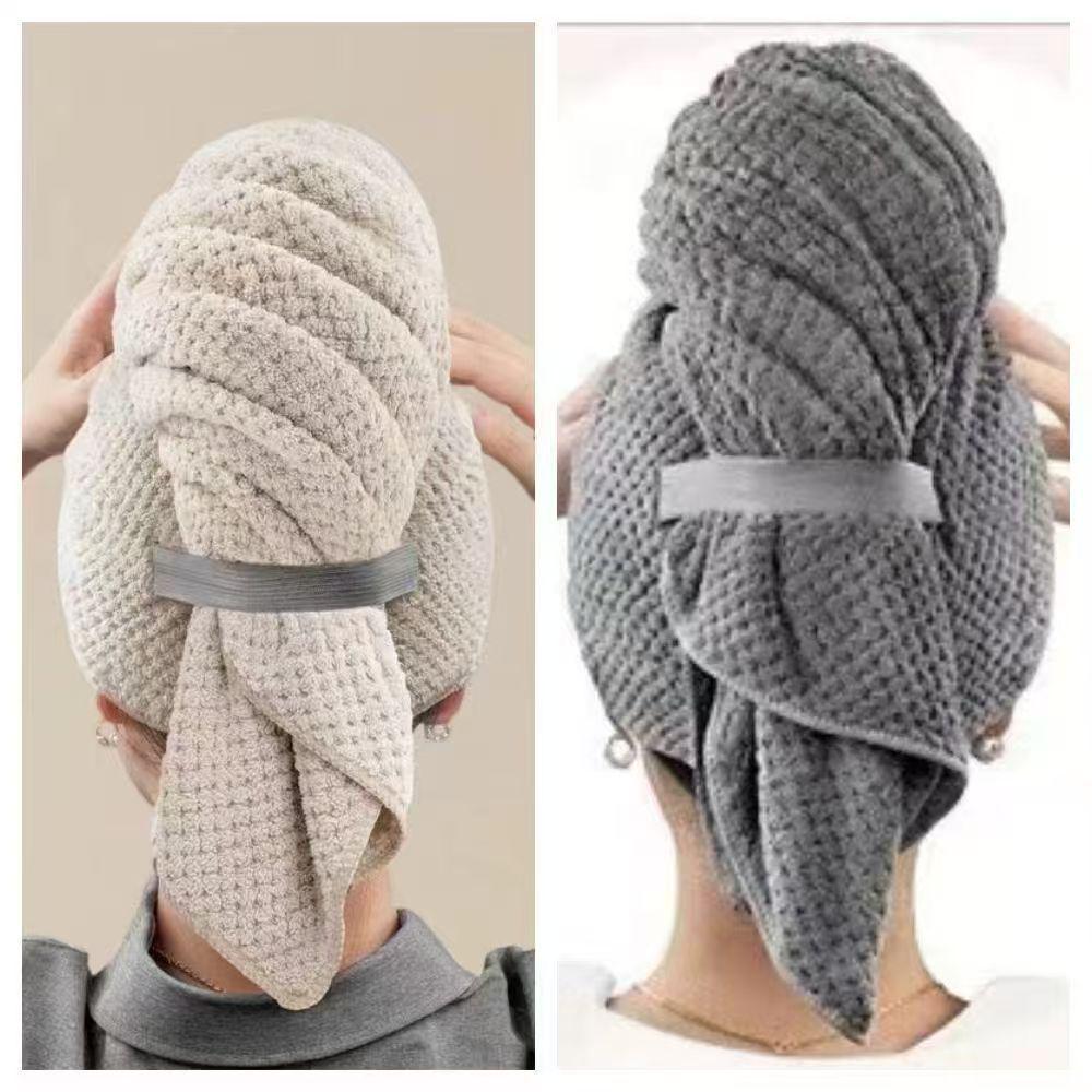 Extra-Large Quick-Dry Hair Cap for Women - Super Absorbent Towel for Long Hair
