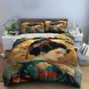 Geisha portrait with flowers. Bedding sets Duvet cover sets Duvet covers Pillowcases(1 * Duvet Cover 2 * Pillowcases without duvet insert)