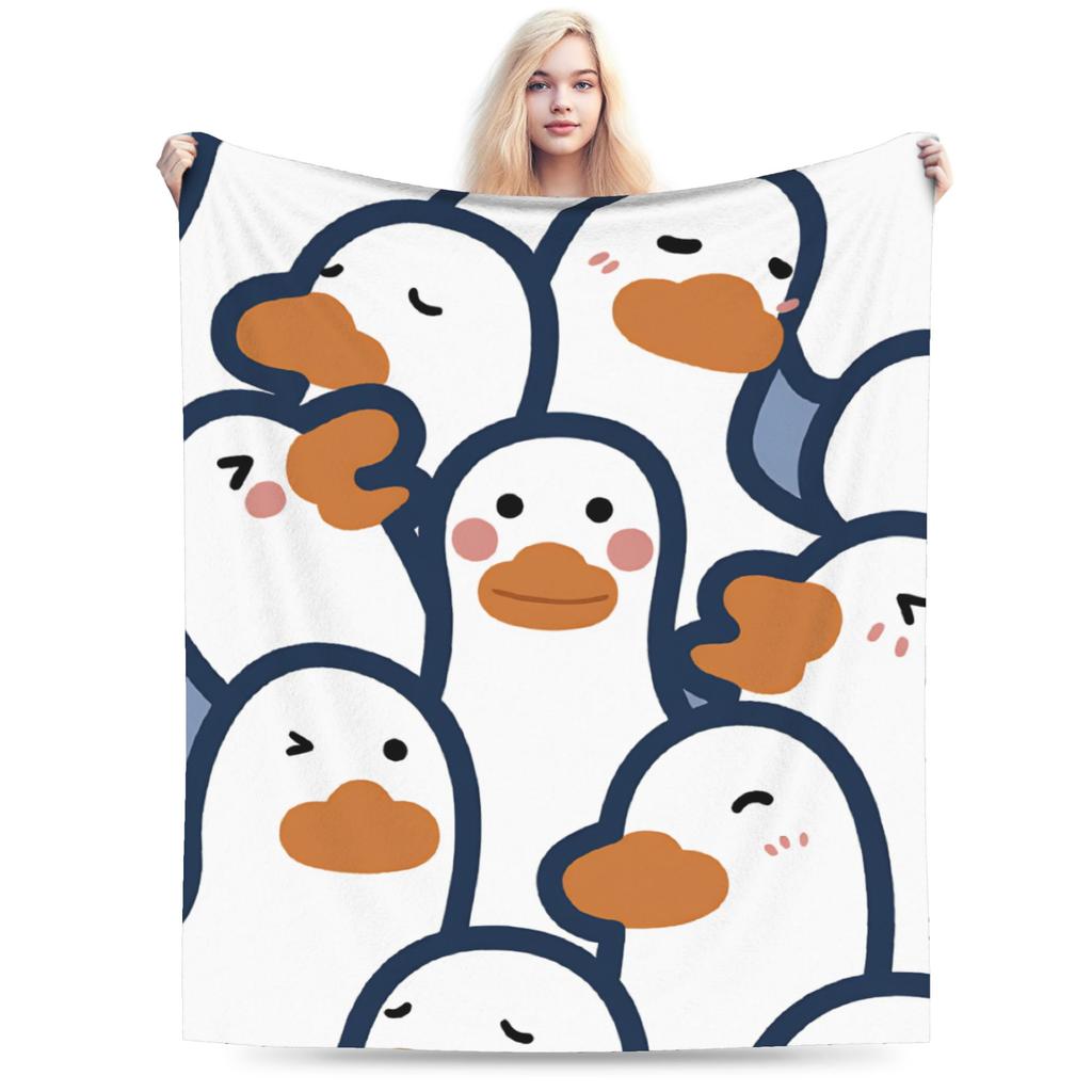 Cute Cartoon Duck Blanket Super Soft Fashion Plush Throw Blanket For Children Couch Bed Flannel Bedspread Bed Cover
