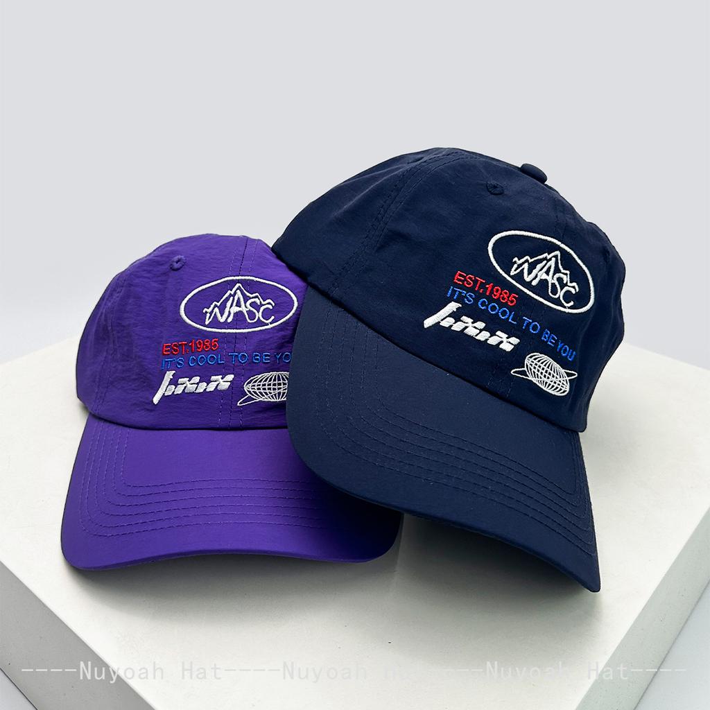 And Women Fast Drying Letter Print Embroidery Baseball Caps Sun Protection Color Contrast Air Permeable Outdoor Use Peaked Hats All-Match
