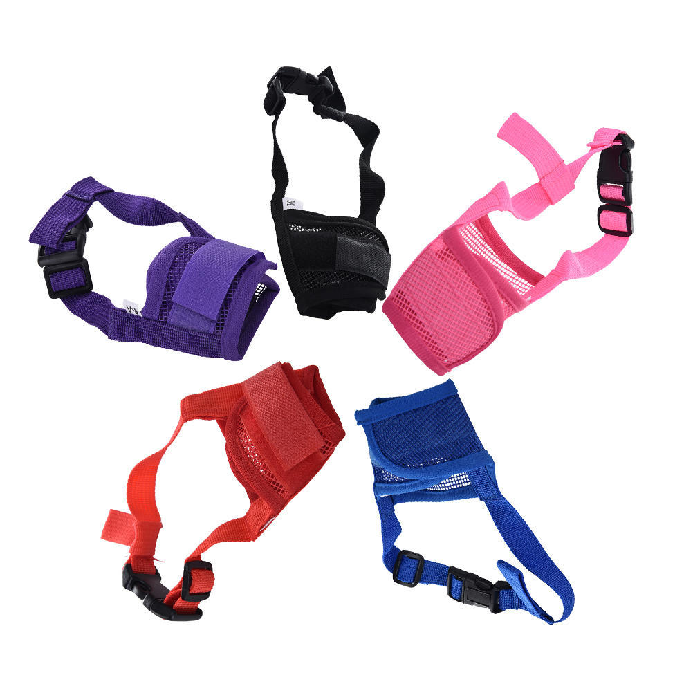 Haustier Hund Verstellbare Maske Bellen Beißen Netz Maulkorb Pflege Anti Kauen