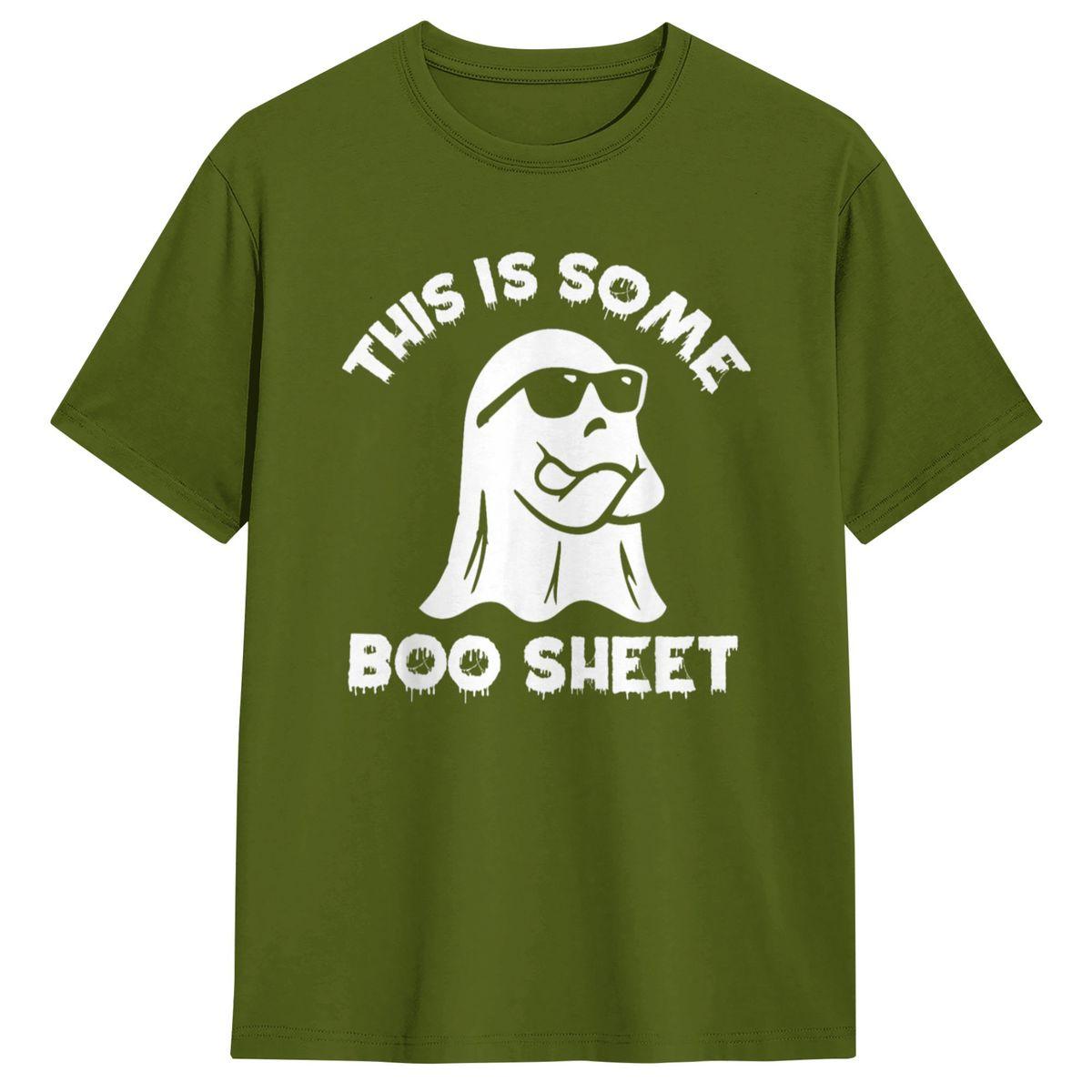

This Is Some Boo Sheet Funny Retro Halloween Costume T-Shirt Men s Awesome Pure Cotton T Shirts Fashion Tee Shirt Big Size Tops 4XL
