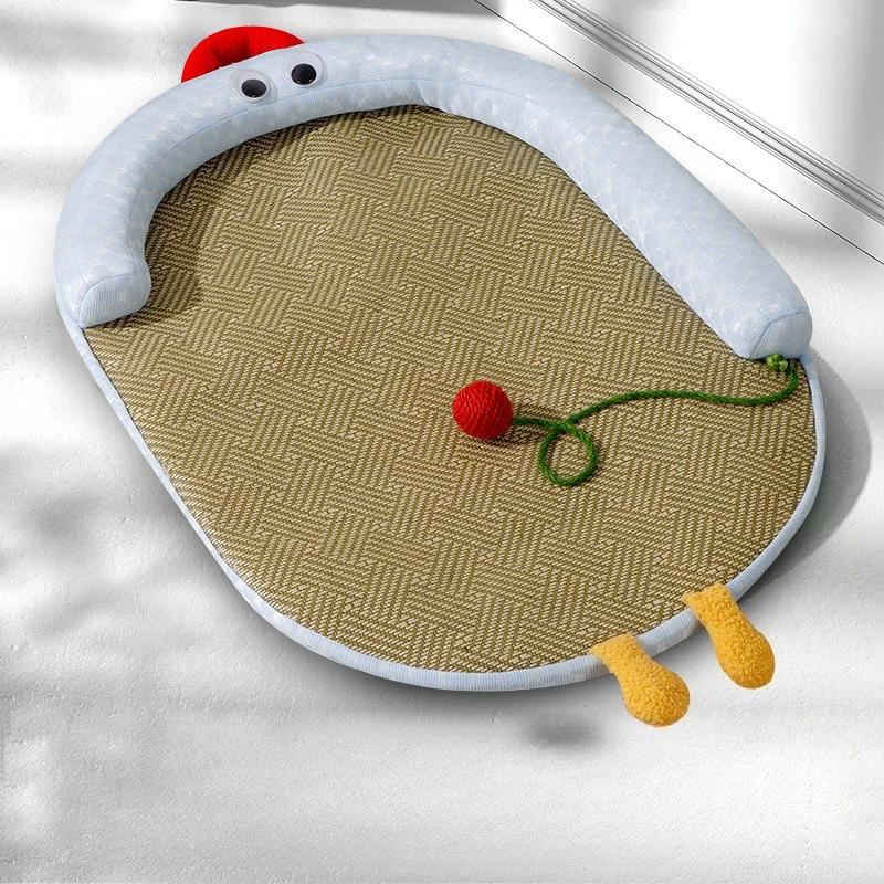 Removable Washable Cooling Pet Sofa Bed Summer Breathable Dog Cushion Nest Portable Cat House for Small Dogs Cats Pet Supplies